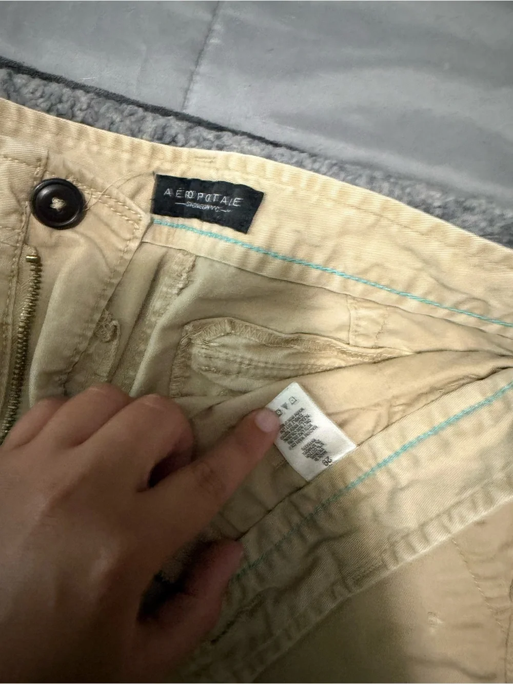 Aeropostale Beige Men's Cargo Shorts with Utility Pockets